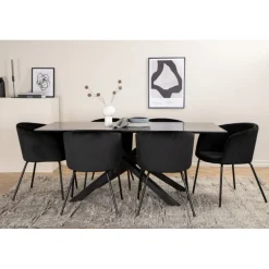 Piazza t Spisebordssæt - Sort