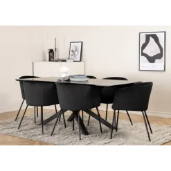 Piazza t Spisebordssæt - Sort