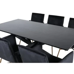 Piazza t Spisebordssæt - Sort og Kobber