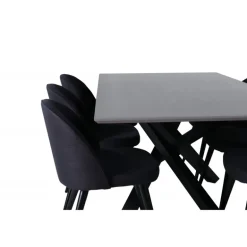 Piazza t Spisebordssæt - Sort