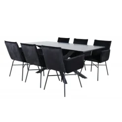 Piazza t Spisebordssæt - Sort