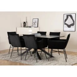 Piazza t Spisebordssæt - Sort