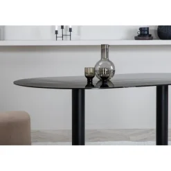 Pillan Ovalt spisebord - Sort