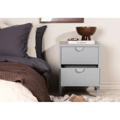 Piring Sengebord - Lysegrå