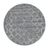 Pisa Rund Shaggy tæppe Geometrisk - Grå