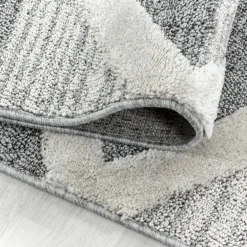 Pisa Shaggy tæppe Geometrisk - Grå