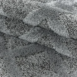 Pisa Shaggy tæppe Geometrisk - Grå