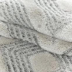 Pisa Shaggy Tæppeløber Geometrisk - Grå