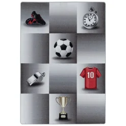 Play Børne Tæppeløber Fodbold - Grå