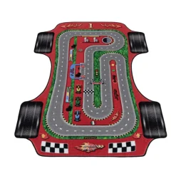 Play Børnetæppe Racerbane - Rød