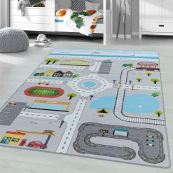Play Børnetæppe Vejbane - Grå