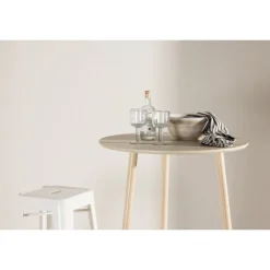 Plaza Barbord Ø70 cm- Hvidvasket