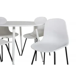 Plaza Rund Spisestuesæt - Sort og Hvid