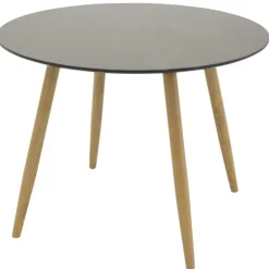 Plaza Rundt spisebord Ø100cm - Sort og Natur