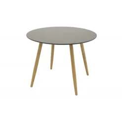 Plaza Rundt spisebord Ø100cm - Sort og Natur