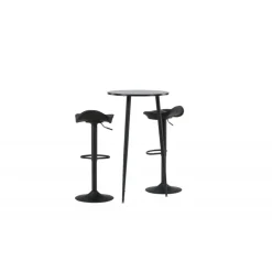 Plaza Rundt Spisebordssæt - Sort