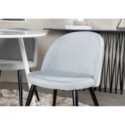 Plaza Rundt Spisebordssæt - Sort, Lysegrå og Hvid