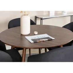 Plaza Rundt Spisebordssæt - Sort og Natur