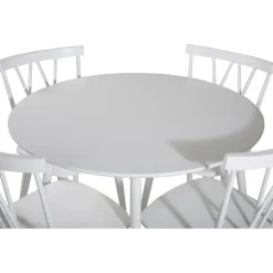 Plaza Rundt Spisebordssæt - Grå og Hvid