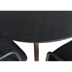 Plaza Rundt Spisebordssæt - Sort og Natur