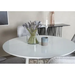 Plaza Rundt Spisebordssæt - Grå og Hvid