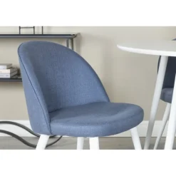 Plaza Rundt Spisebordssæt - Blå og Hvid