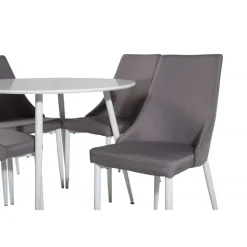 Plaza Rundt Spisebordssæt - Grå og Hvid