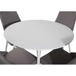 Plaza Rundt Spisebordssæt - Grå og Hvid