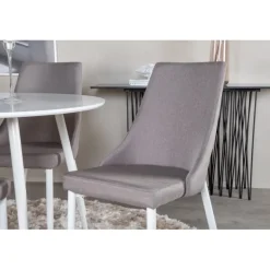 Plaza Rundt Spisebordssæt - Grå og Hvid