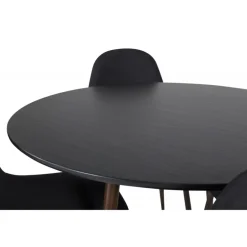 Plaza Rundt Spisebordssæt - Sort og Natur