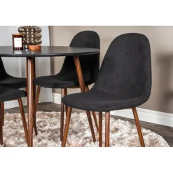 Plaza Rundt Spisebordssæt - Sort og Natur