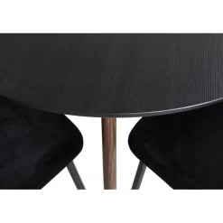 Plaza Rundt Spisebordssæt - Sort