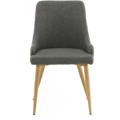 Plaza Spisestol - Mørkegrå og Natur ben