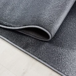 Plus Kortluvet tæppe Abstrakt Bølge - Sort