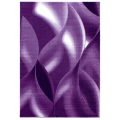 Plus Kortluvet tæppe Abstrakt Bølge - Lilla