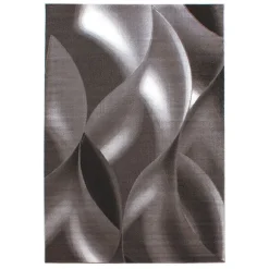 Plus Kortluvet tæppe Abstrakt Bølge - Brun