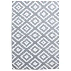 Plus Kortluvet tæppe Geometrisk - Grå