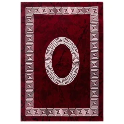 Plus Kortluvet tæppe Meander - Rød