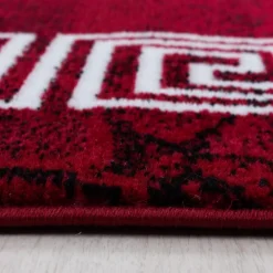 Plus Kortluvet tæppe Meander - Rød