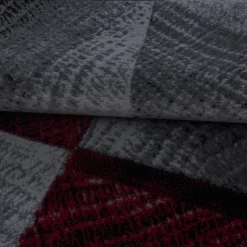 Plus Kortluvet tæppe Ternet - Rød