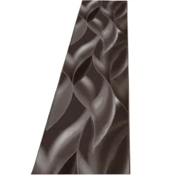 Plus Kortluvet Tæppeløber Abstrakt Bølge - Brun