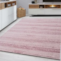 Plus Kortluvet Tæppeløber Ensfarvet - Pink