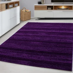 Plus Kortluvet Tæppeløber Ensfarvet - Lilla