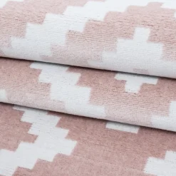 Plus Kortluvet Tæppeløber Geometrisk - Pink