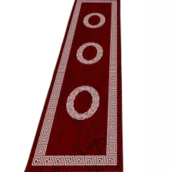 Plus Kortluvet Tæppeløber Meander - Rød
