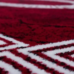 Plus Kortluvet Tæppeløber Meander - Rød