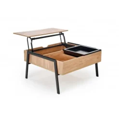 PODIUM, sofabord, Naturlig / Sort