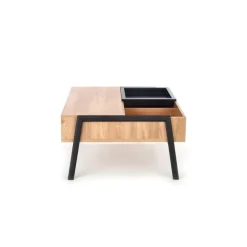 PODIUM, sofabord, Naturlig / Sort