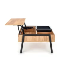 PODIUM, sofabord, Naturlig / Sort