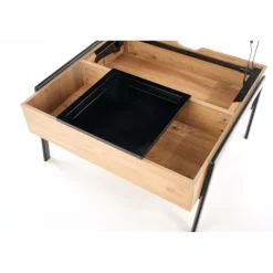 PODIUM, sofabord, Naturlig / Sort